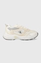 Tenisky Calvin Klein Jeans RETRO TENNIS SU-MESH WN textilní béžová YW0YW00891