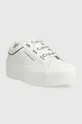 Αθλητικά Calvin Klein Jeans YW0YW00868 FLATFORM+ LOW BRANDED LACES λευκό
