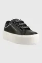 Calvin Klein Jeans sneakersy YW0YW00868 FLATFORM+ LOW BRANDED LACES czarny