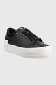 Calvin Klein Jeans sneakersy YW0YW00867 VULC FLATFORM BOLD LTH-GLOSSY czarny