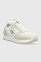 Calvin Klein Jeans sneakers YW0YW00840 RUNNER SOCK LACEUP NY-LTH W YW0YW00840 bej SS25
