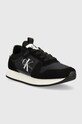 Calvin Klein Jeans sneakers YW0YW00840 RUNNER SOCK LACEUP NY-LTH W YW0YW00840 negru SS25