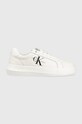 Кожаные кроссовки Calvin Klein Jeans YW0YW00823 CHUNKY CUPSOLE MONOLOGO W Planet friendly белый YW0YW00823