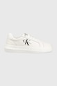 Кожаные кроссовки Calvin Klein Jeans YW0YW00823 CHUNKY CUPSOLE MONOLOGO W Planet friendly белый YW0YW00823