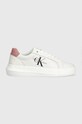 Шкіряні кросівки Calvin Klein Jeans YW0YW00823 CHUNKY CUPSOLE MONOLOGO W Planet friendly білий YW0YW00823