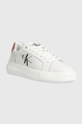 Calvin Klein Jeans sneakers in pelle YW0YW00823 CHUNKY CUPSOLE MONOLOGO W bianco