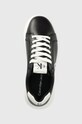 Calvin Klein Jeans sneakers din piele YW0YW00823 CHUNKY CUPSOLE MONOLOGO W negru YW0YW00823