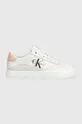 λευκό Δερμάτινα αθλητικά παπούτσια Calvin Klein Jeans Classic Cupsole Γυναικεία