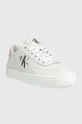 Δερμάτινα αθλητικά παπούτσια Calvin Klein Jeans Classic Cupsole λευκό