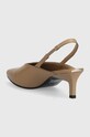 Încălțăminte Calvin Klein stilettos de piele HW0HW01345 GEO STIL SLINGBACK PUMP 50 HW0HW01345 bej