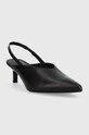 Kožené lodičky Calvin Klein HW0HW01345 GEO STIL SLINGBACK PUMP 50 HW0HW01345 černá SS23
