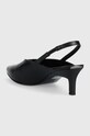 Obuv Kožené lodičky Calvin Klein HW0HW01345 GEO STIL SLINGBACK PUMP 50 HW0HW01345 čierna