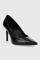 Δερμάτινες γόβες Calvin Klein HW0HW01346 GEO STILETTO PUMP 90 μαύρο