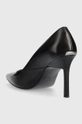 Kožne štikle Calvin Klein HW0HW01346 GEO STILETTO PUMP 90  Vanjski dio: Prirodna koža Unutrašnji dio: Prirodna koža Potplat: Sintetički materijal