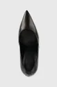 crna Kožne štikle Calvin Klein HW0HW01346 GEO STILETTO PUMP 90