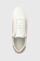 Кожени маратонки Calvin Klein HW0HW01353 LOGO CUPSOLE LACE UP бял HW0HW01353