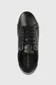 μαύρο Δερμάτινα αθλητικά παπούτσια Calvin Klein HW0HW01353 LOGO CUPSOLE LACE UP
