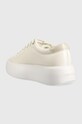 Обувки Кожени маратонки Calvin Klein HW0HW01356 BUBBLE CUPSOLE LACE UP HW0HW01356 бежов