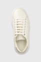 beżowy Calvin Klein sneakersy skórzane HW0HW01356 BUBBLE CUPSOLE LACE UP