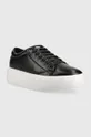 Δερμάτινα αθλητικά παπούτσια Calvin Klein HW0HW01356 BUBBLE CUPSOLE LACE UP μαύρο
