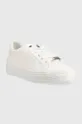 Δερμάτινα αθλητικά παπούτσια Calvin Klein HW0HW01372 VULC LACE UP λευκό