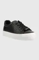 Calvin Klein sneakersy skórzane HW0HW01372 VULC LACE UP czarny