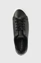 čierna Kožené tenisky Calvin Klein HW0HW01372 VULC LACE UP