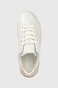 λευκό Δερμάτινα αθλητικά παπούτσια Calvin Klein HW0HW01378 HEEL COUNTER CUPSOLE LACE UP