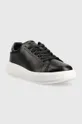 Δερμάτινα αθλητικά παπούτσια Calvin Klein Hw0hw01517 Raised Cupsole Lace Up μαύρο