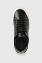 czarny Calvin Klein sneakersy skórzane HW0HW01517 RAISED CUPSOLE LACE UP