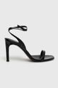 negru Calvin Klein sandale de piele De femei