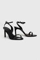 Calvin Klein sandale de piele HW0HW01632 negru SS23