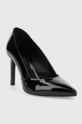 Calvin Klein szpilki skórzane HW0HW01633 STILETTO PUMP 90 - PATENT czarny