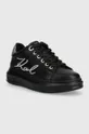 Кожаные кроссовки Karl Lagerfeld KL62510A KAPRI чёрный