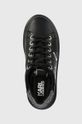 czarny Karl Lagerfeld sneakersy skórzane KL62510A KAPRI