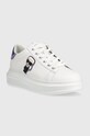 Karl Lagerfeld sneakers din piele KL62530 KAPRI KL62530.01V alb SS23