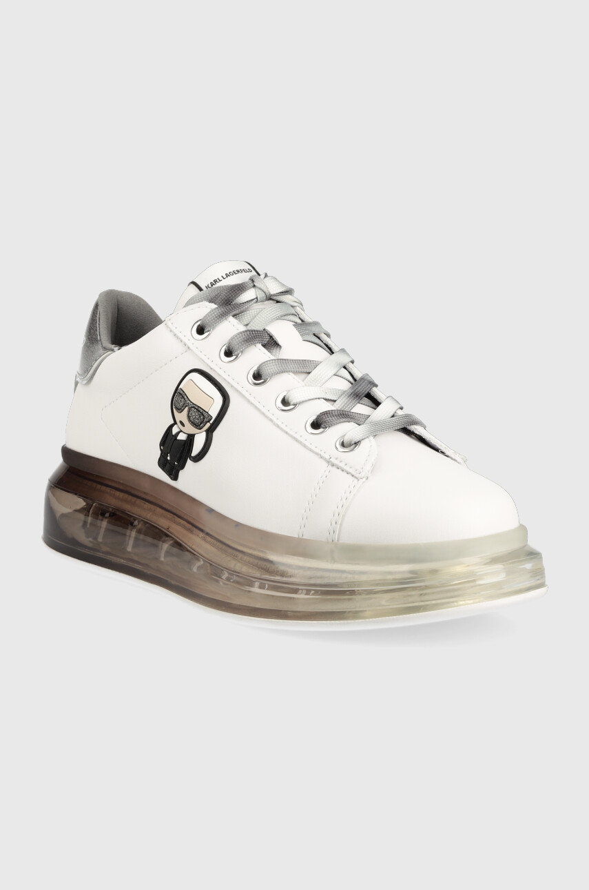 Karl Lagerfeld sneakersy skórzane KL62631D KAPRI KUSHION biały