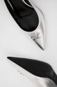 srebrny Karl Lagerfeld czółenka skórzane KL30617 K-BLOK