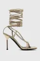 золотий Шкіряні сандалі Karl Lagerfeld KL30904 GALA Жіночий