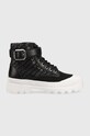 Karl Lagerfeld botki TREKKA II tekstylny czarny KL42546.400