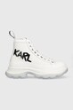 Karl Lagerfeld trampki KL42949 LUNA tekstylny biały KL42949.H11