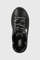 czarny Karl Lagerfeld sneakersy skórzane KL62547 KAPRI
