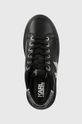 czarny Karl Lagerfeld sneakersy skórzane KL62516D KAPRI
