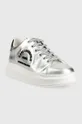 Karl Lagerfeld sneakersy skórzane KL62539D Kapri srebrny