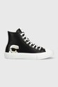 Кожени кецове Karl Lagerfeld KL60355N KAMPUS III изкуствен черен KL60355N.000