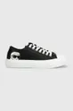μαύρο Δερμάτινα ελαφριά παπούτσια Karl Lagerfeld KL60315 KAMPUS III Γυναικεία