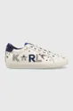 λευκό Δερμάτινα αθλητικά παπούτσια Karl Lagerfeld KL60118 SKOOL Γυναικεία