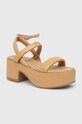 Kožené sandále Weekend Max Mara Alfeo 2355212134600 2355212134600.001 hnedá SS23