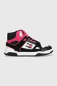 Tommy Jeans sneakers Wmns Droid Mid piele întoarsă negru EN0EN02027