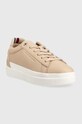Kožené tenisky Tommy Hilfiger Fw0fw06511 Feminine Elevated Sneaker FW0FW06511 béžová SS23